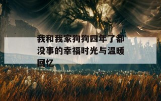 我和我家狗狗四年了都没事的幸福时光与温暖回忆