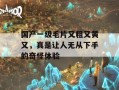 国产一级毛片又粗又黄又，真是让人无从下手的奇怪体验