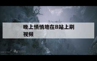 晚上悄悄地在B站上刷视频