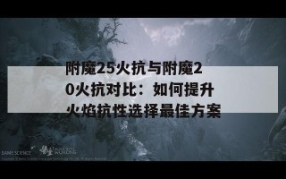 附魔25火抗与附魔20火抗对比：如何提升火焰抗性选择最佳方案