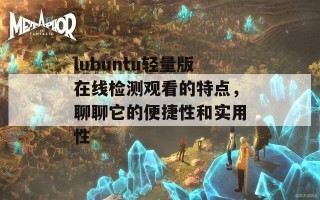 lubuntu轻量版在线检测观看的特点，聊聊它的便捷性和实用性