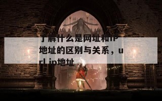 了解什么是网址和IP地址的区别与关系，url ip地址