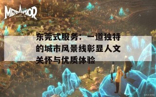 东莞式服务：一道独特的城市风景线彰显人文关怀与优质体验