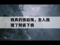 我真的很后悔，主人我错了别丢下我