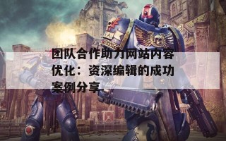 团队合作助力网站内容优化：资深编辑的成功案例分享