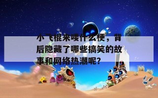 小飞棍来喽什么梗，背后隐藏了哪些搞笑的故事和网络热潮呢？