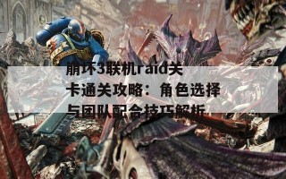 崩坏3联机raid关卡通关攻略：角色选择与团队配合技巧解析