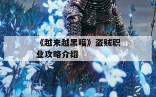 《越来越黑暗》盗贼职业攻略介绍