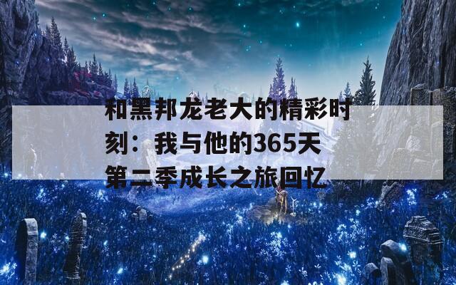 和黑邦龙老大的精彩时刻：我与他的365天第二季成长之旅回忆-第1张图片-商贸手游网