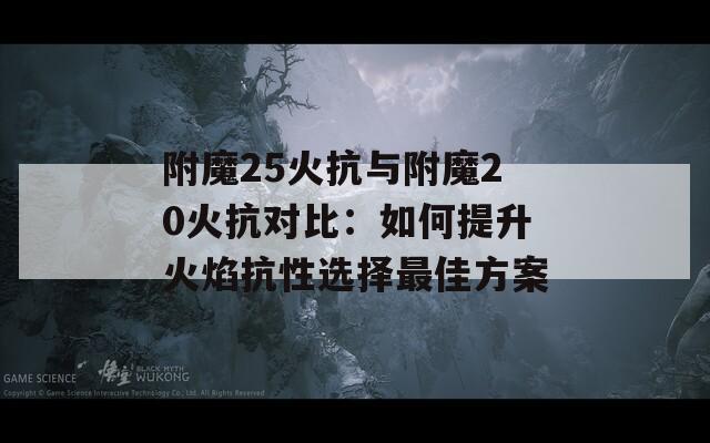 附魔25火抗与附魔20火抗对比：如何提升火焰抗性选择最佳方案-第1张图片-商贸手游网