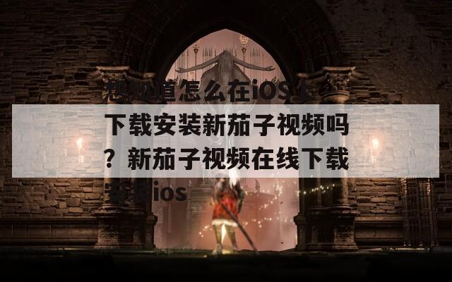 想知道怎么在iOS上下载安装新茄子视频吗？新茄子视频在线下载安装ios-第1张图片-商贸手游网